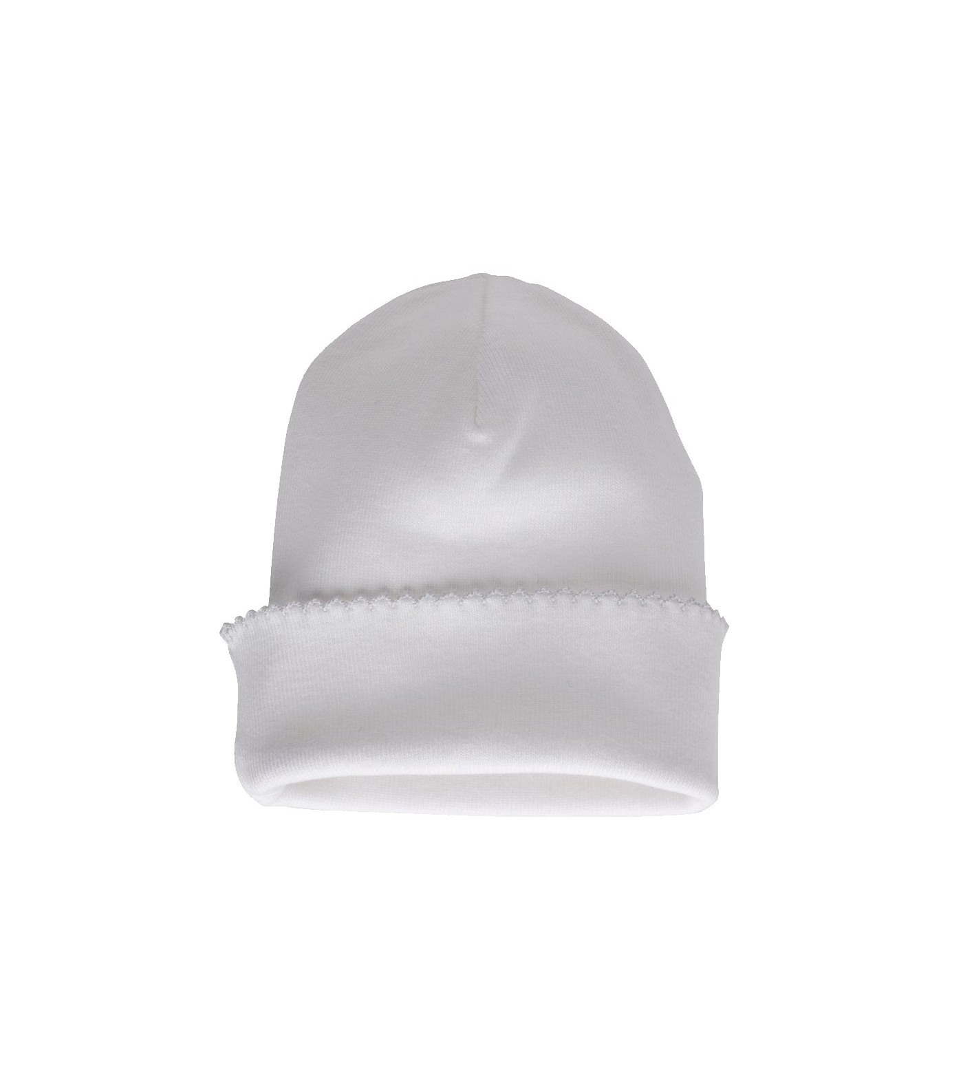 Bonnet de naissance / bonnet bébé / bonnet d'hôpital blanc avec