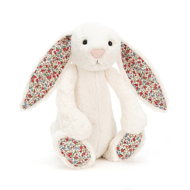 Doudou lapin blanc liberty