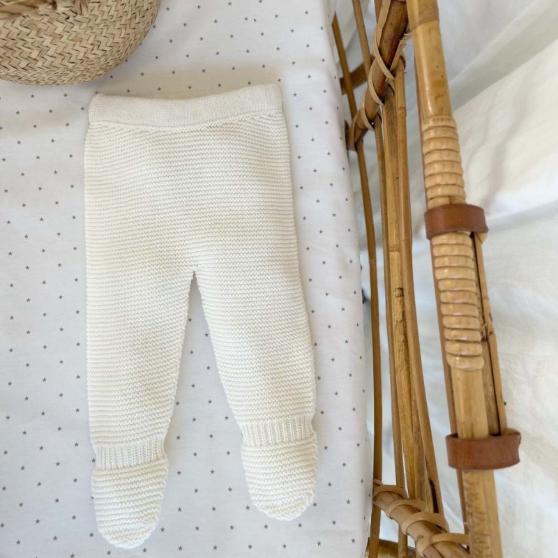 Pantalon bébé laine et coton étoile