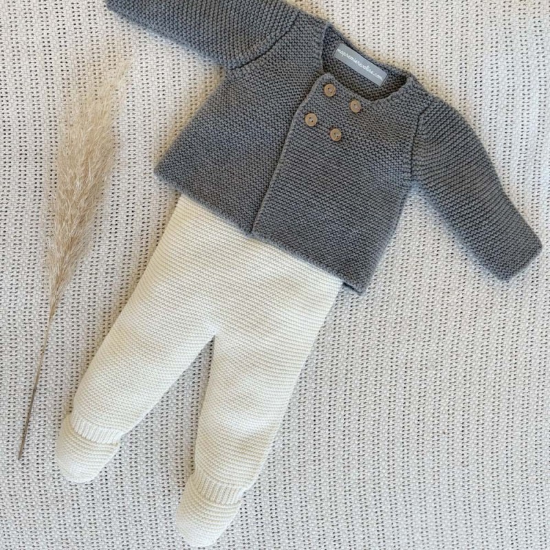 Pantalon bébé laine et coton étoile