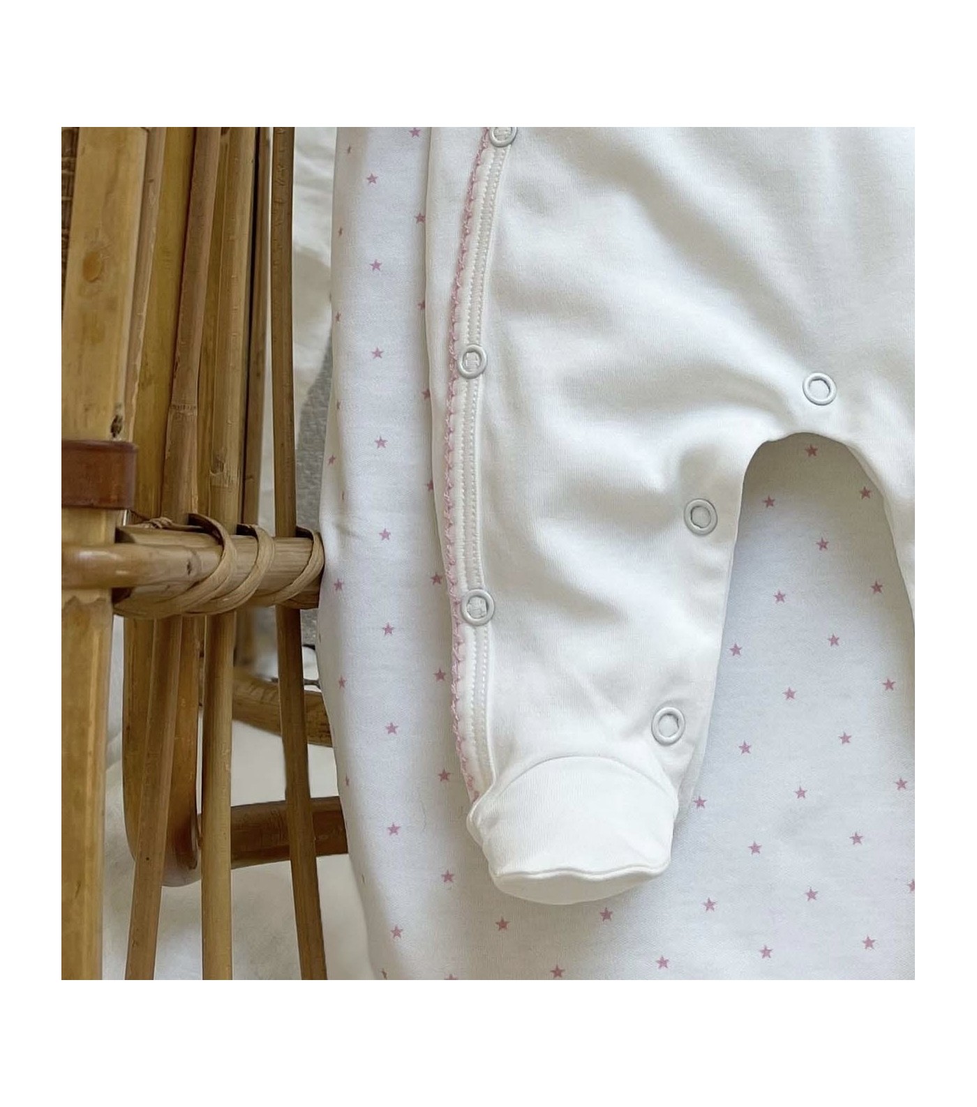 Pyjama bébé fille rose en coton bio