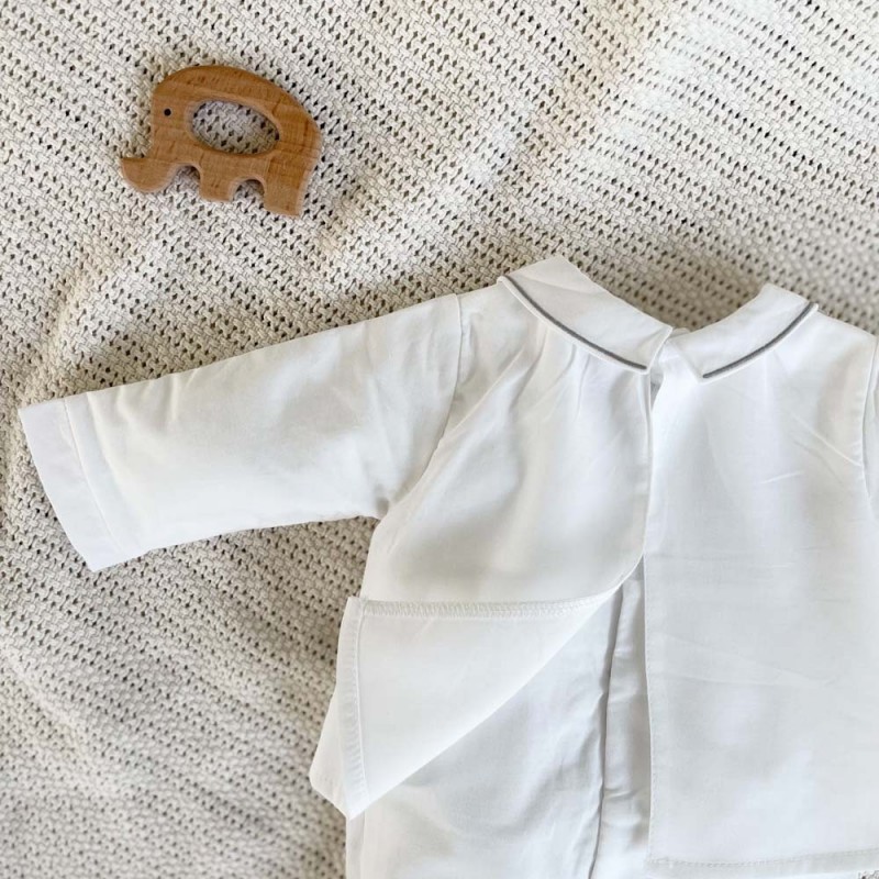Pyjama élégant bébé garçon 2 en 1 Col gris