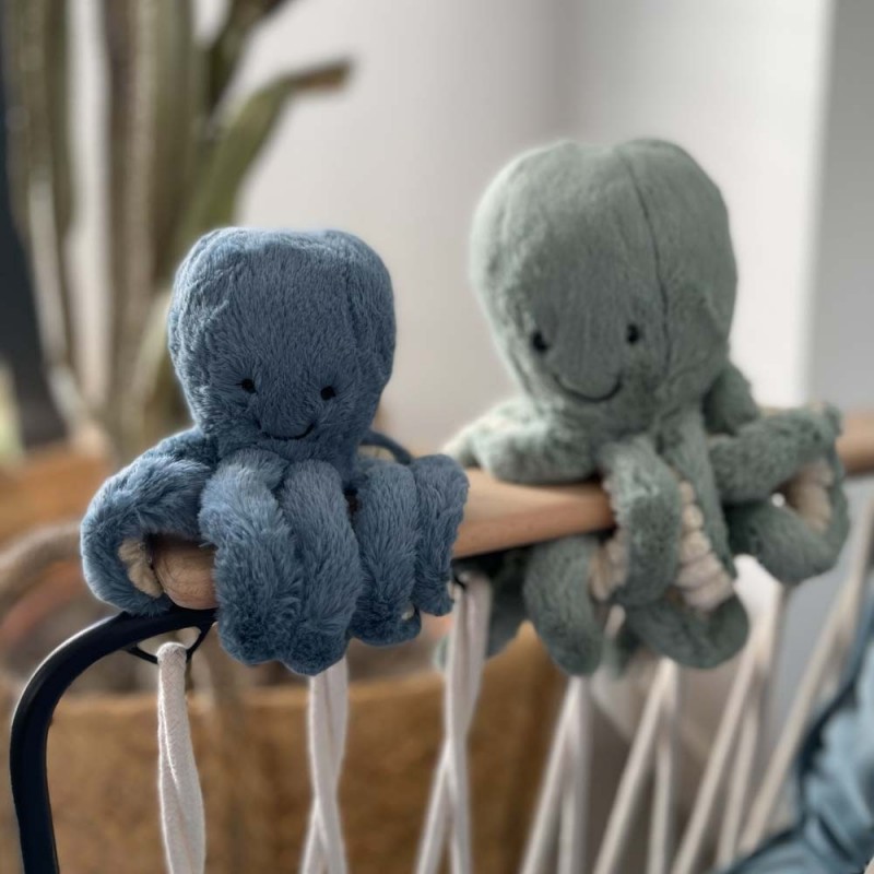 Peluche pieuvre bleu