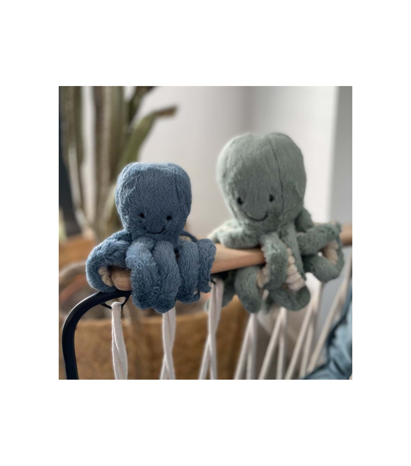 Peluche pieuvre bleu pétrole - Ma Première Valise