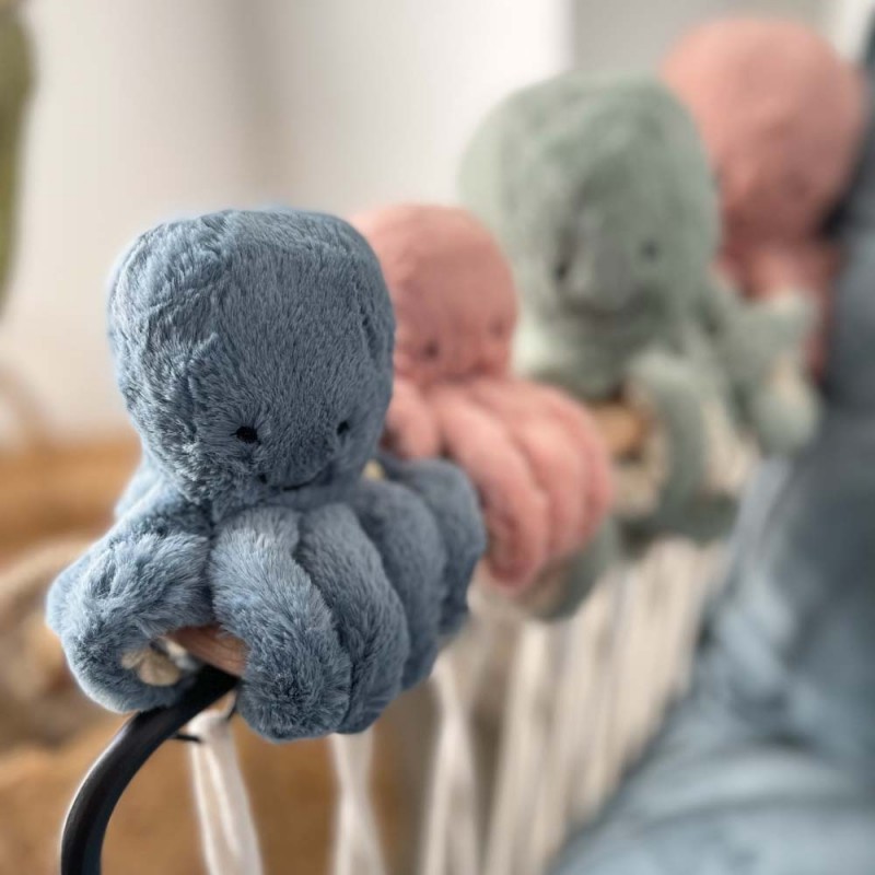 Peluche pieuvre bleu