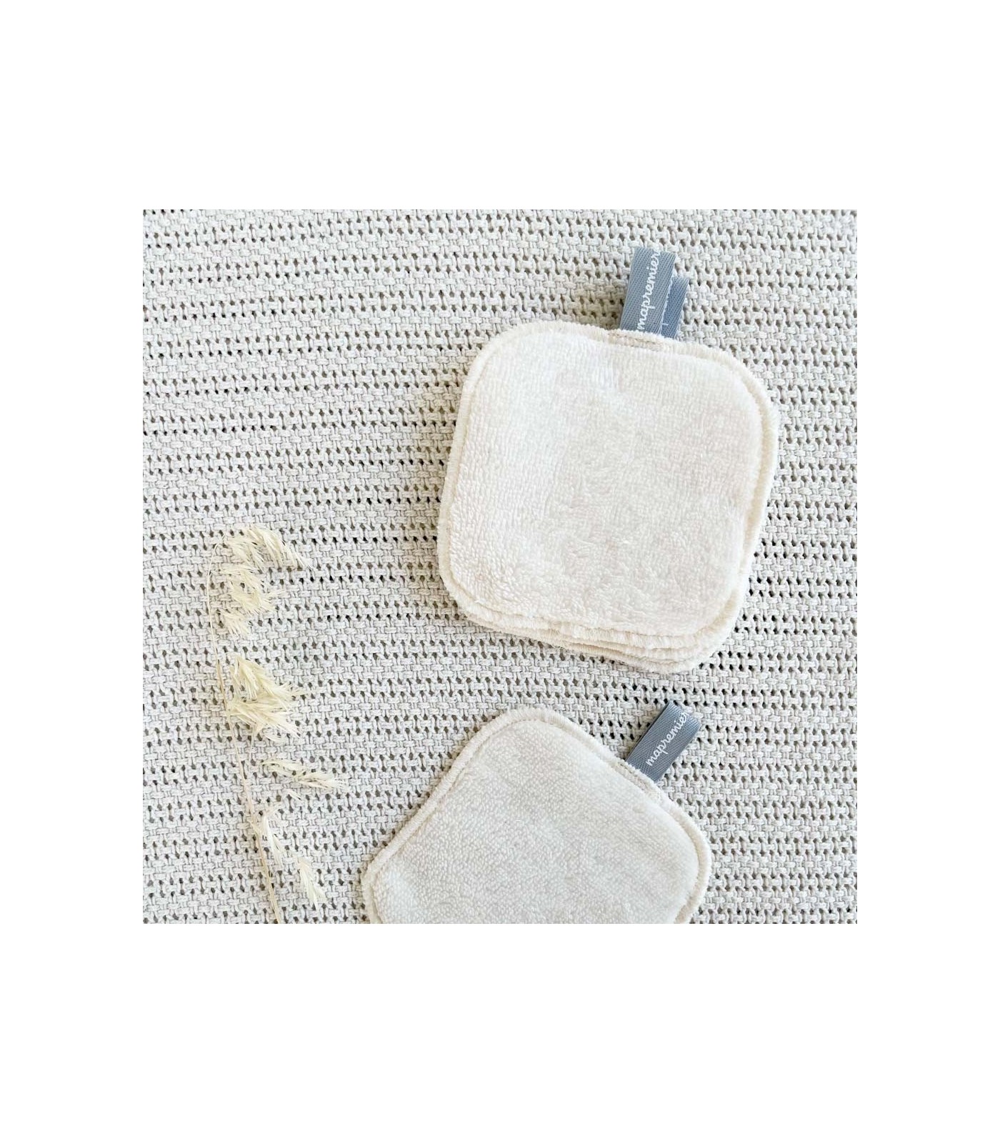 Lingettes Lavables Bambou Blanc - Accessoires Bébés