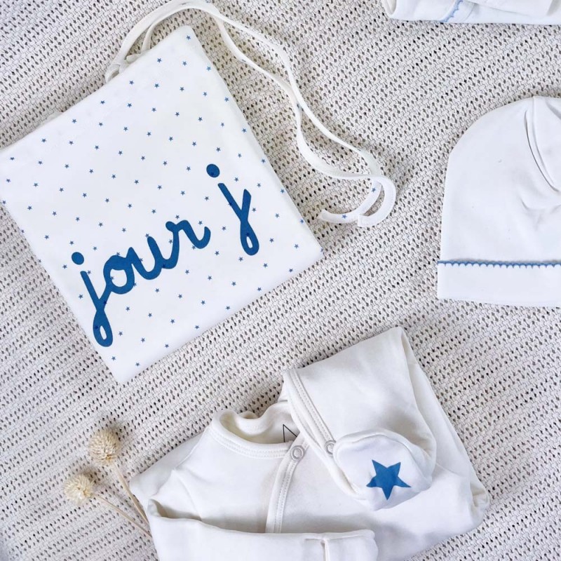 Pochette naissance bébé bio Fille