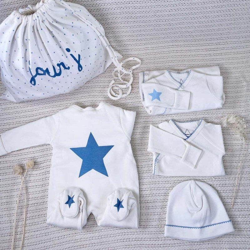 Pochette naissance bébé bio Fille