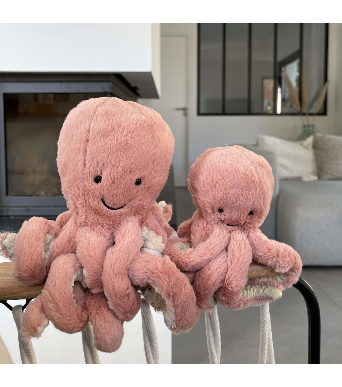 Peluche pieuvre rose - Ma Première Valise