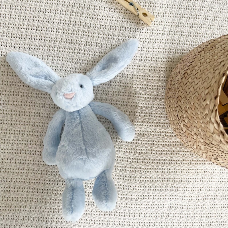 Doudou lapin HOCHET bleu SMALL