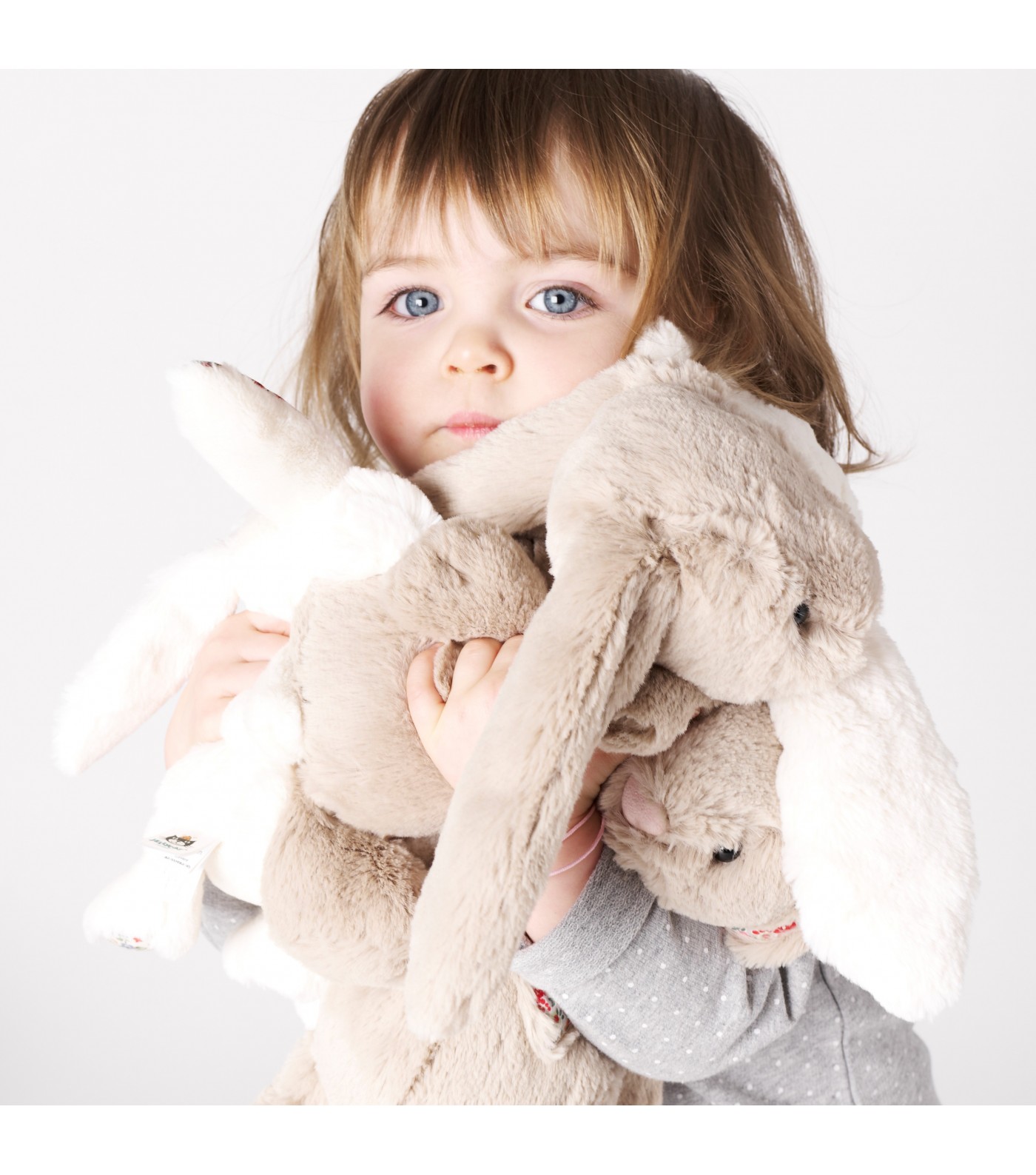 Lapin en Peluche Martin Blanc Liberty Rose