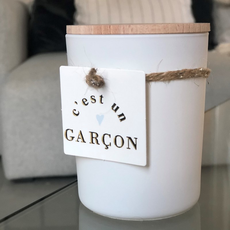 Bougie végétale parfumée "C'est un garçon"