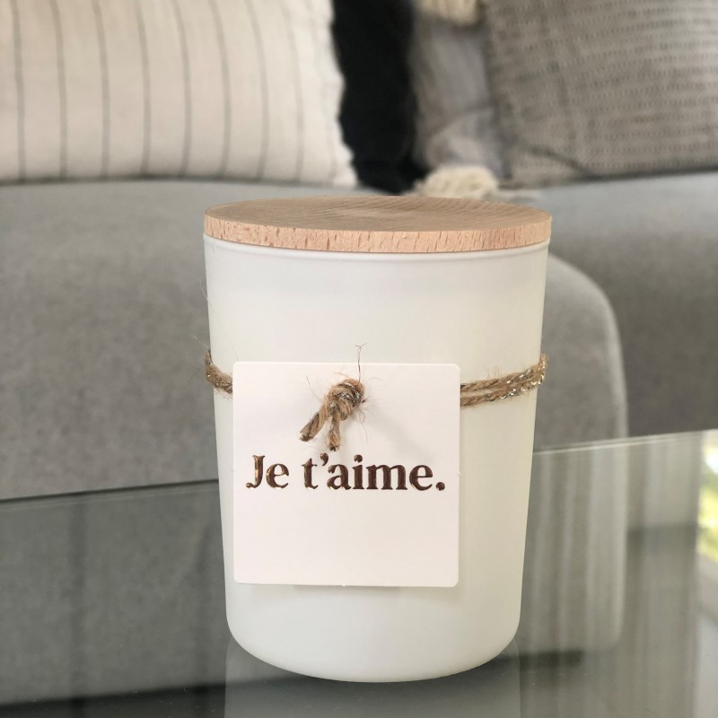 Bougie végétale parfumée "Je t'aime"