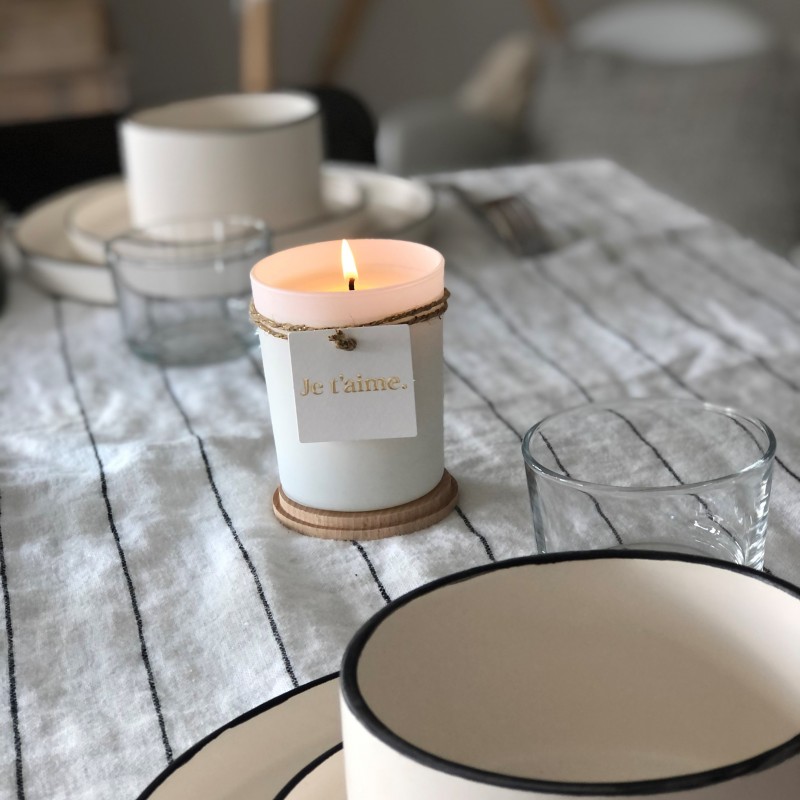 Bougie végétale parfumée "Je t'aime"