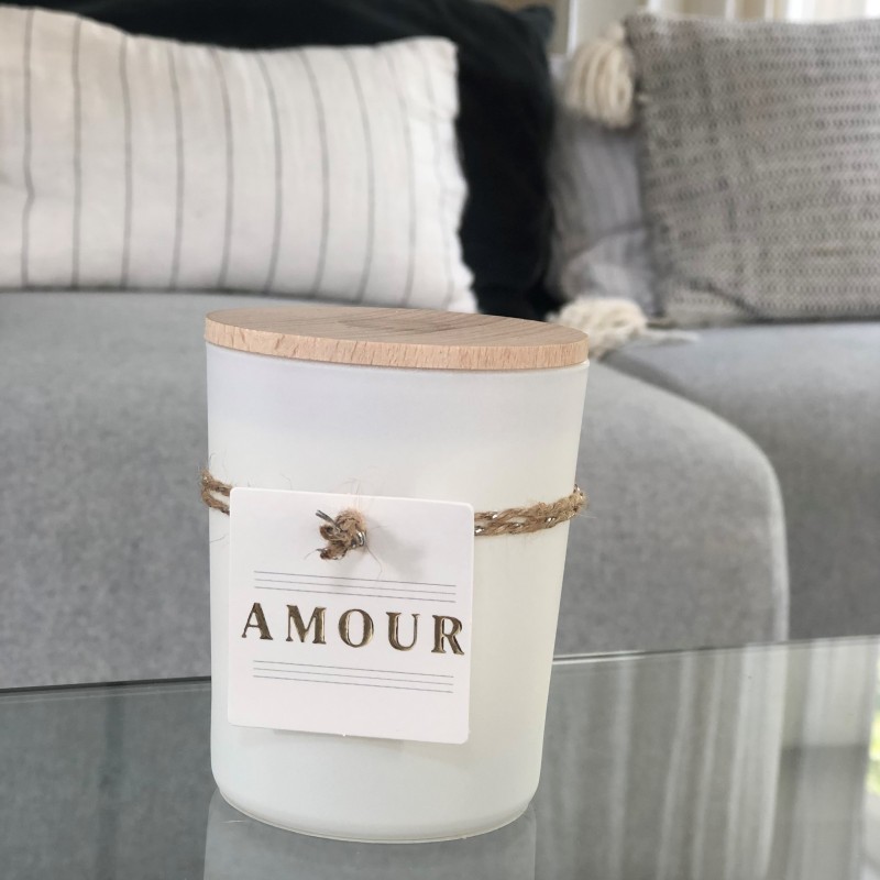 Bougie végétale parfumée "AMOUR"
