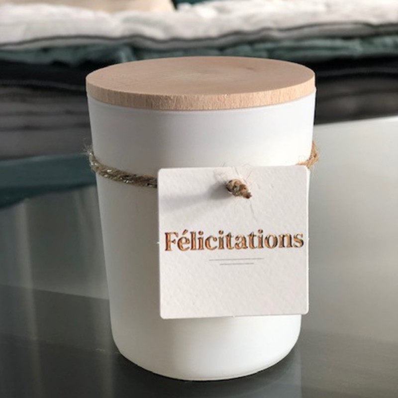 Bougie végétale parfumée "Félicitations"