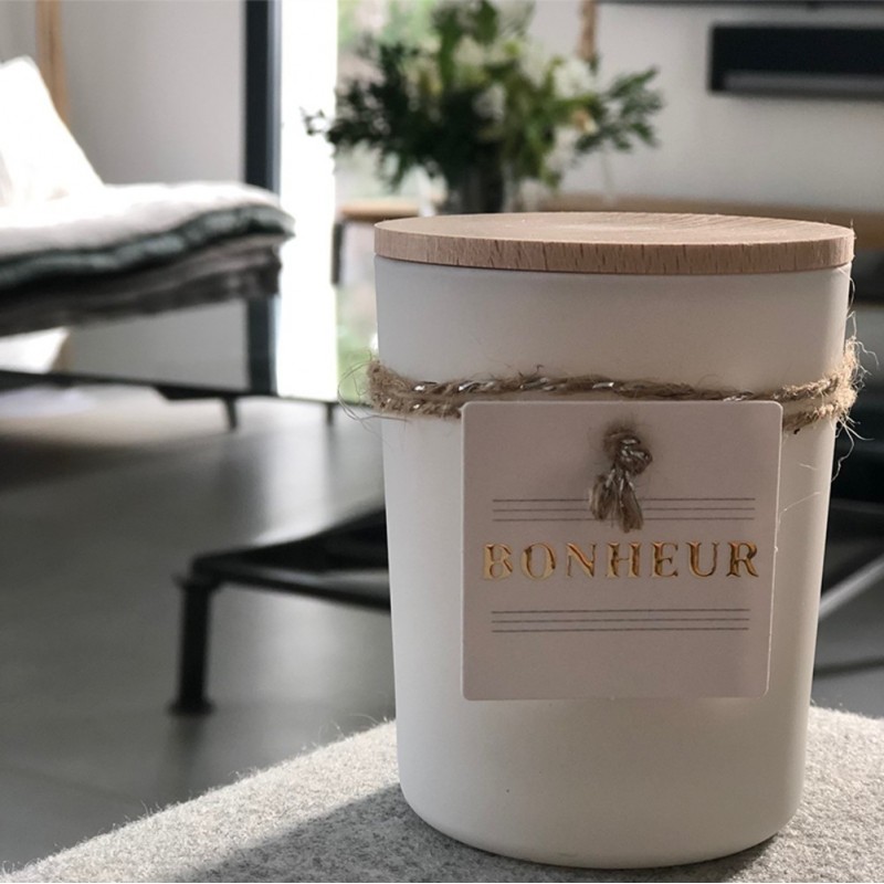 Bougie végétale parfumée "BONHEUR"