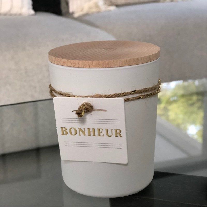 Bougie végétale parfumée "BONHEUR"