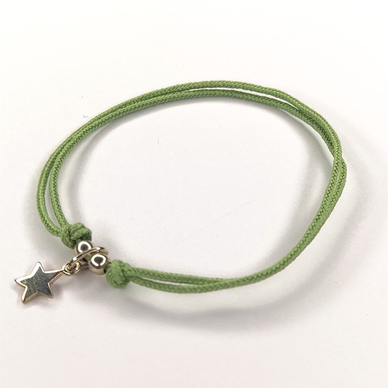 Bracelet bébé vert d'eau étoile