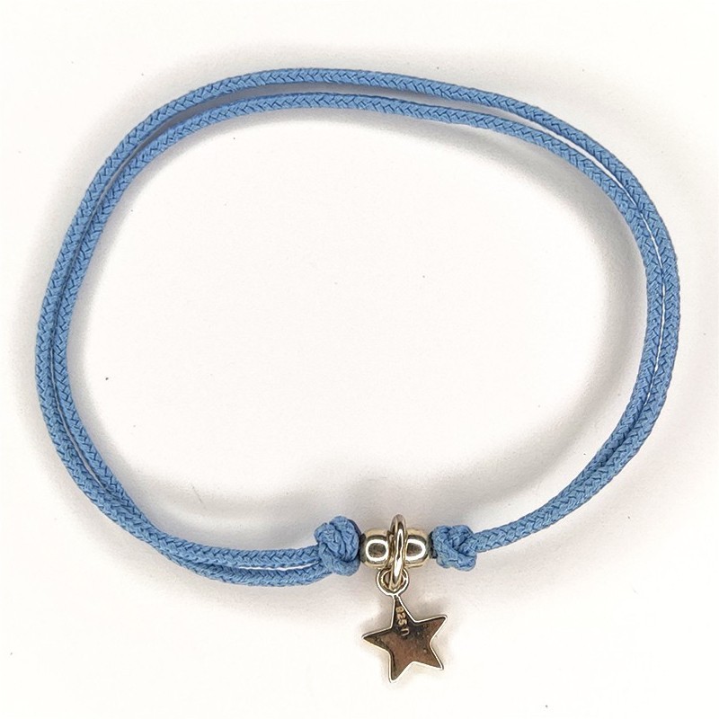 Bracelet bébé bleu étoile