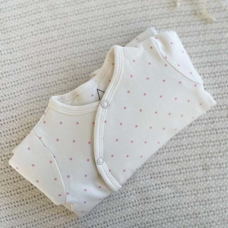 Pyjama épais en molleton bébé étoiles roses