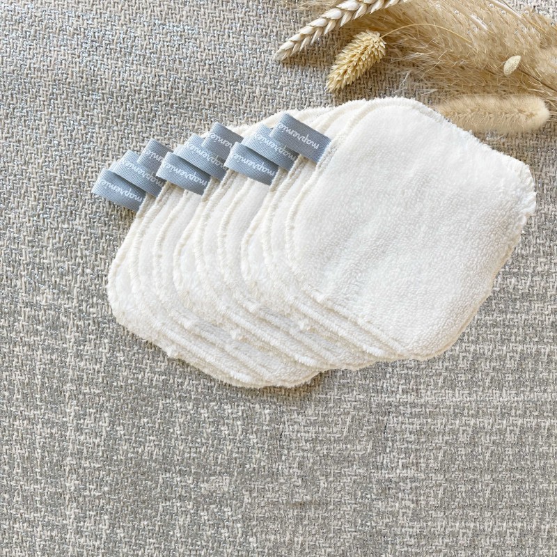 Lot de 10 lingettes lavable bio bébé recto-verso