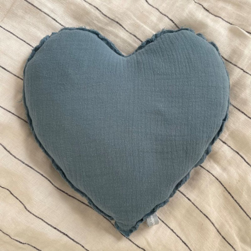 Coussin déco bleu